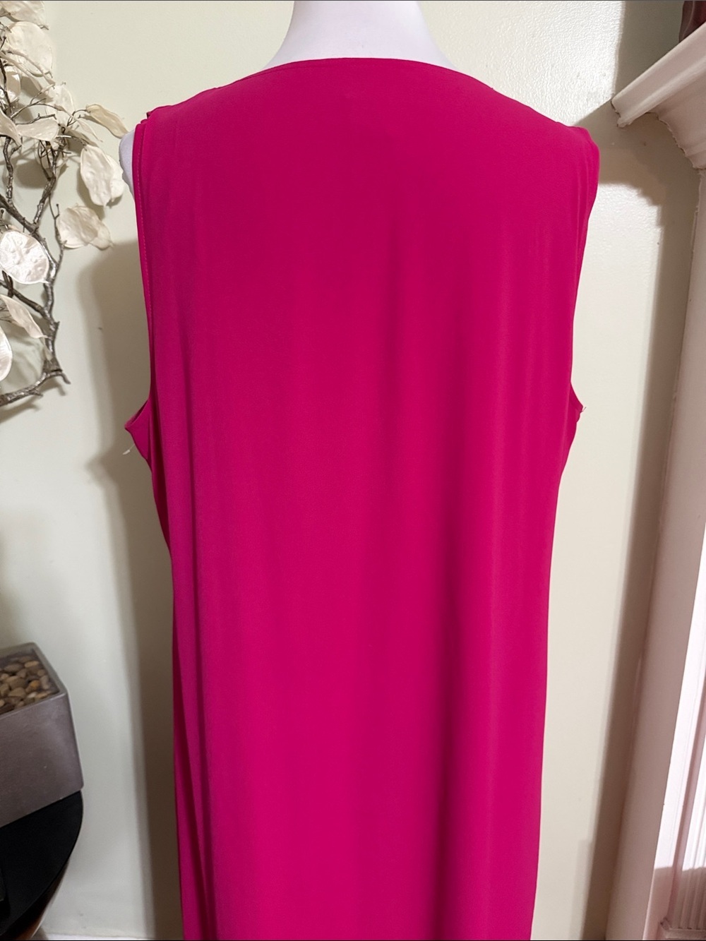 Chico's Fuchsia Sleeveless Asymmetrical Dress Size 16 - Picture 6 of 7